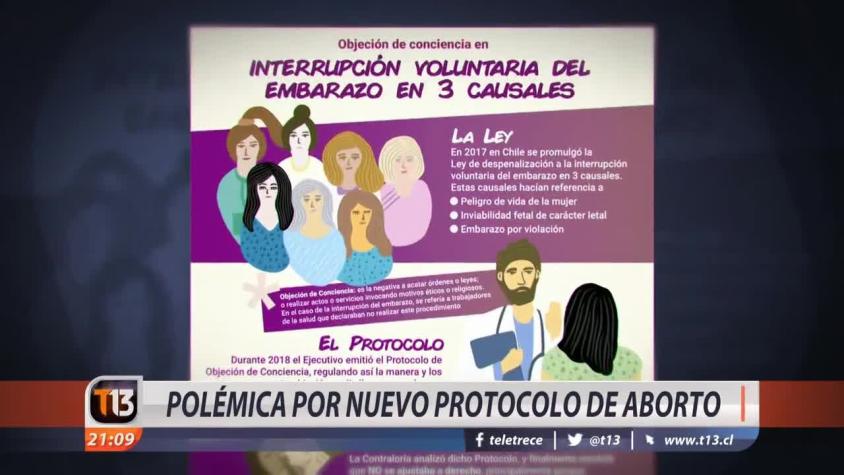 [VIDEO] Polémica por nuevo protocolo de aborto