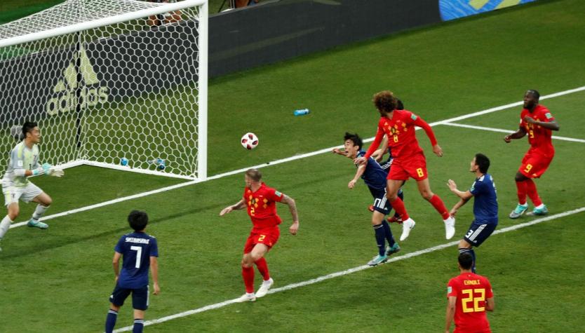 [VIDEO] El cabezazo de Fellaini para el empate de Bélgica ante Japón