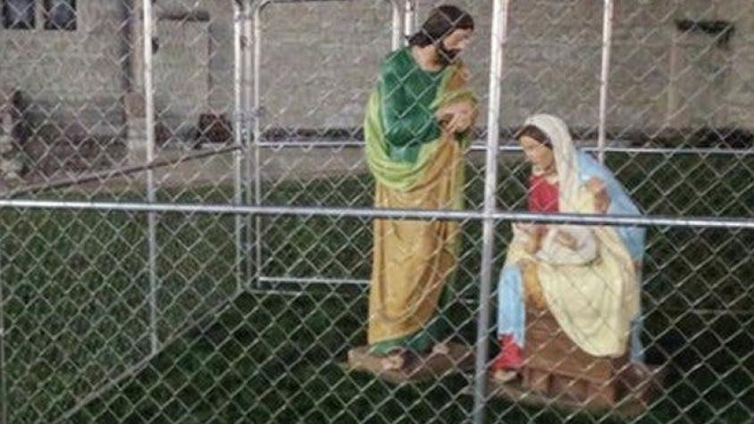 Iglesia protesta con un niño Jesús "enjaulado" en protesta por política migratoria de Trump