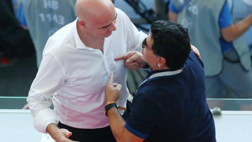 [VIDEO] Se acabó la tregua: FIFA responde a duras críticas de Maradona contra el arbitraje
