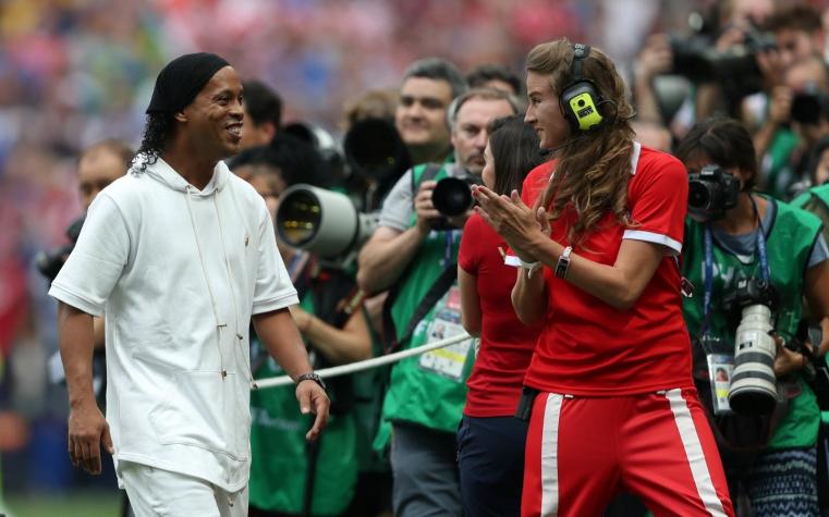 [FOTOS] Ronaldinho se robó la película en la final de la Copa del Mundo Rusia 2018