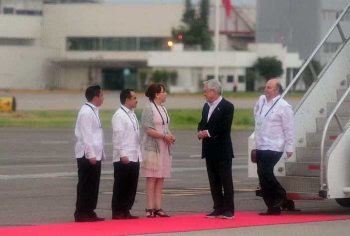 Piñera llega a México para participar en cumbre de la Alianza del Pacífico