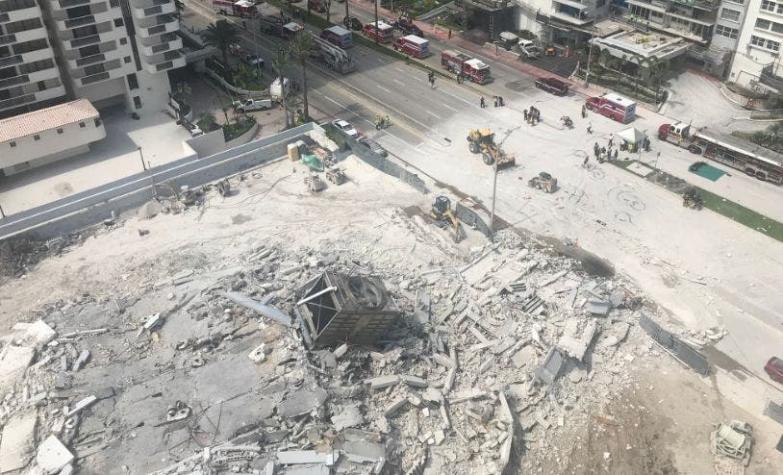 [VIDEO] El momento exacto en que un edificio colapsó en Miami