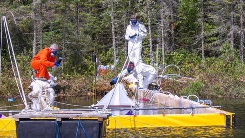 La razón por la que realizaron un vertido de petróleo deliberado en un lago de Canadá