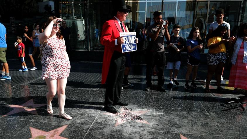 Estrella de la fama de Trump en Hollywood no será retirada a pesar de los destrozos