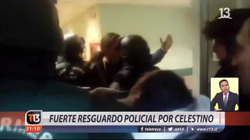 [VIDEO] Fuerte resguardo policial por Celestino Córdova