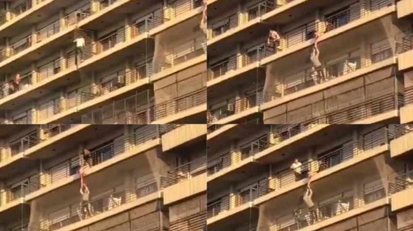 Habla el padre de niño que quedó colgando de balcón en Argentina: "Fue un descuido de cinco minutos"
