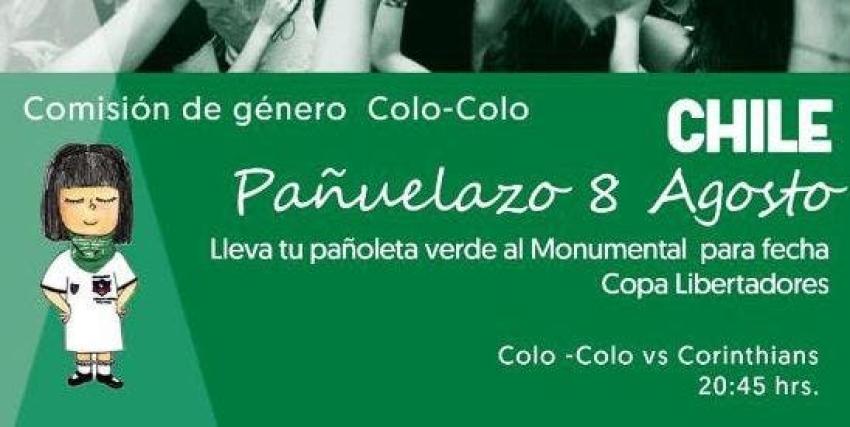 Hinchas colocolinas piden usar pañuelos verdes en apoyo al aborto libre