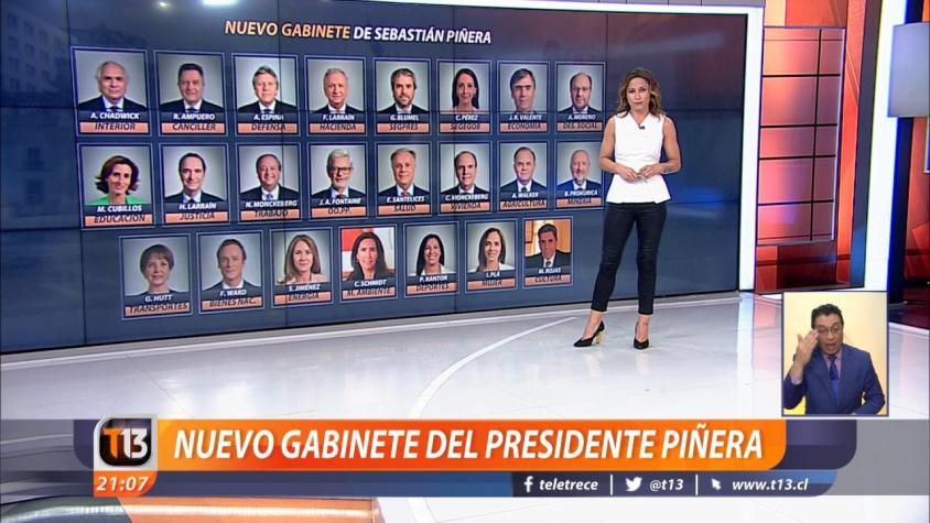 [VIDEO] Constanza Santa María explica cómo quedó el gabinete del Presidente Piñera