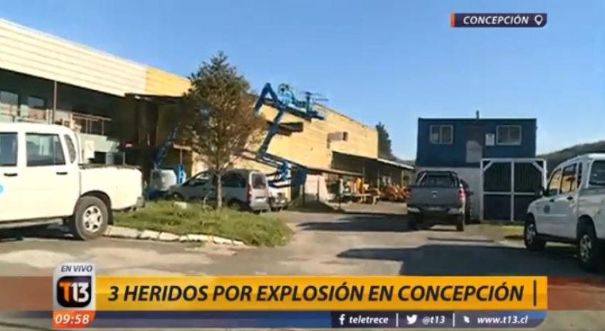 [VIDEO] Explosión en fábrica de plásticos deja tres heridos en Concepción