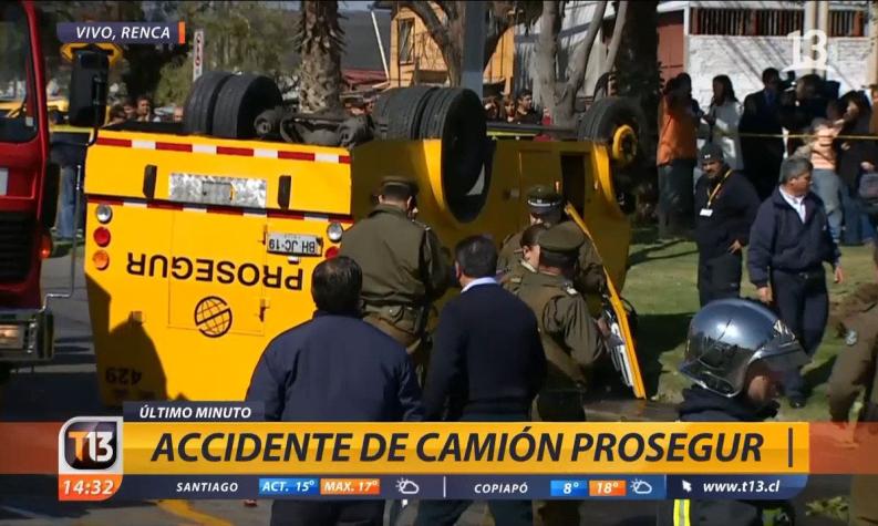 [VIDEO] Accidente de camión de valores deja un fallecido en Renca