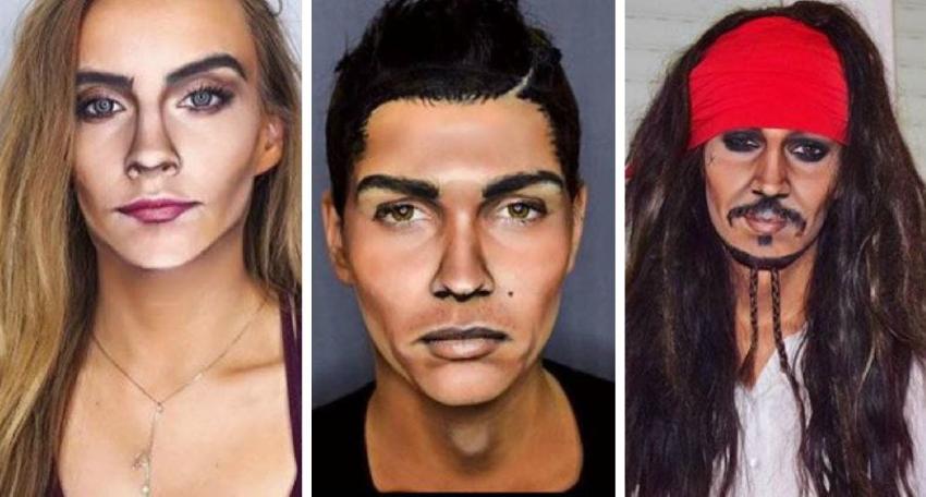[FOTOS] La maquilladora que te puede convertir en Ronaldo, Jack Sparrow o cualquier celebridad