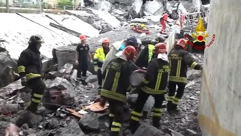 [VIDEO] Entregan cuerpos de chilenos muertos en caída de puente de Génova