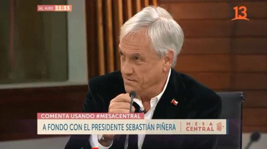 Sebastián Piñera sobre aborto libre: "Yo soy partidario de defender la vida"
