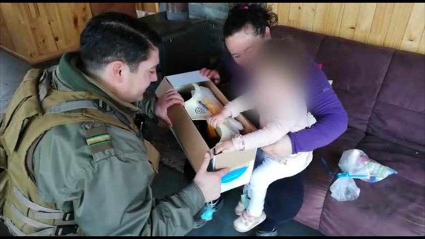 [VIDEO] Carabinero salvó vida de niña que había ingerido diluyente