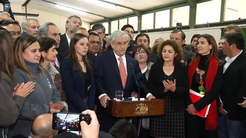 [VIDEO] Quintero: Piñera interviene en la crisis y anuncia plan de descontaminación