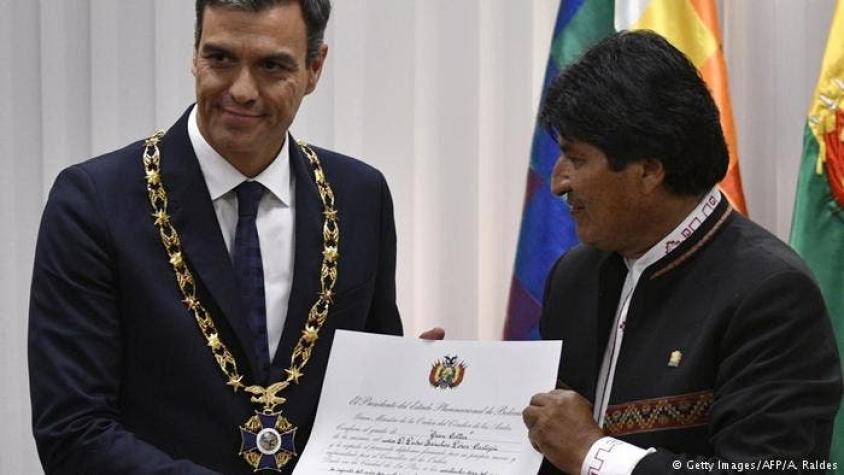 Pedro Sánchez y Evo Morales firman un acuerdo para la construcción del tren bioceánico