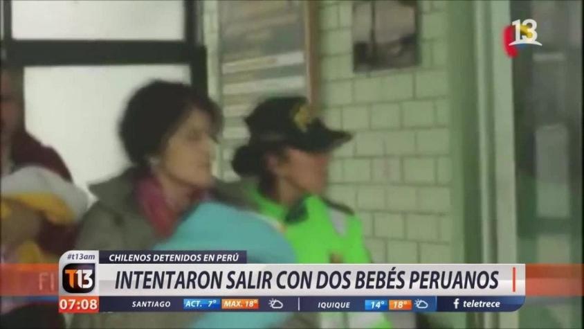 Ordenan prueba de ADN a chilenos detenidos en Perú por caso de vientre de alquiler
