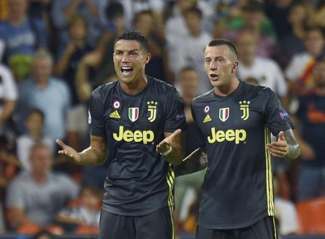 Cristiano Ronaldo es expulsado en su debut con la Juventus en Champions League