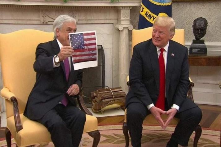 El error en el "juego de banderas" entre Piñera y Trump