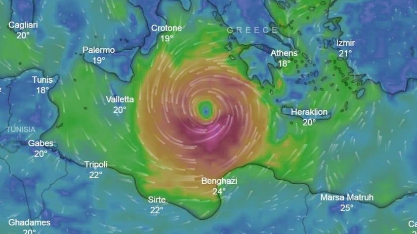 "Medicán", la rara y potente tormenta parecida a un huracán que amenaza el sureste de Europa
