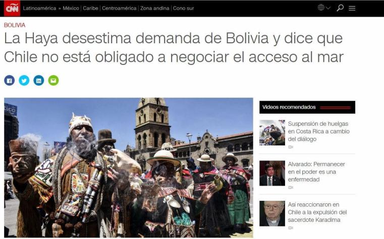 "Contundente derrota de Bolivia": Medios internacionales informan sobre fallo de La Haya