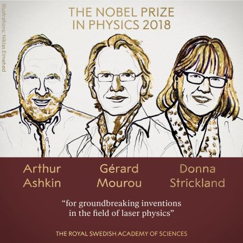 Academia sueca entrega Premio Nobel de Física 2018 por el desarrollo en el campo del láser