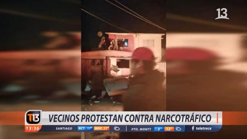 [VIDEO] Vecinos protestan frente a la casa de supuesto narcotraficante en San Antonio