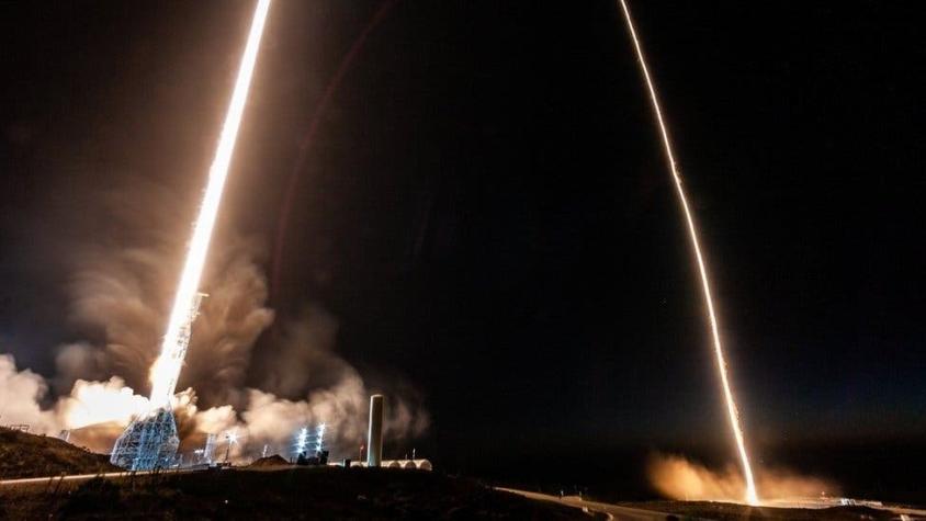 Las luces en el cielo que dejaron el lanzamiento e inédito aterrizaje del último cohete de SpaceX