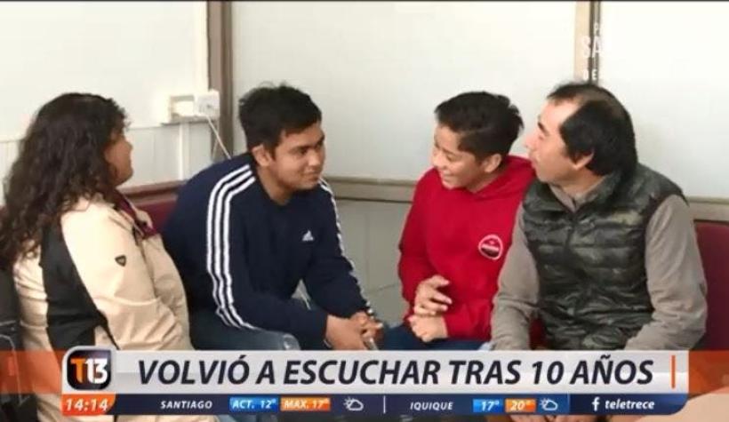 [VIDEO] Joven vuelve a escuchar tras ser beneficiado con Ley Ricarte Soto
