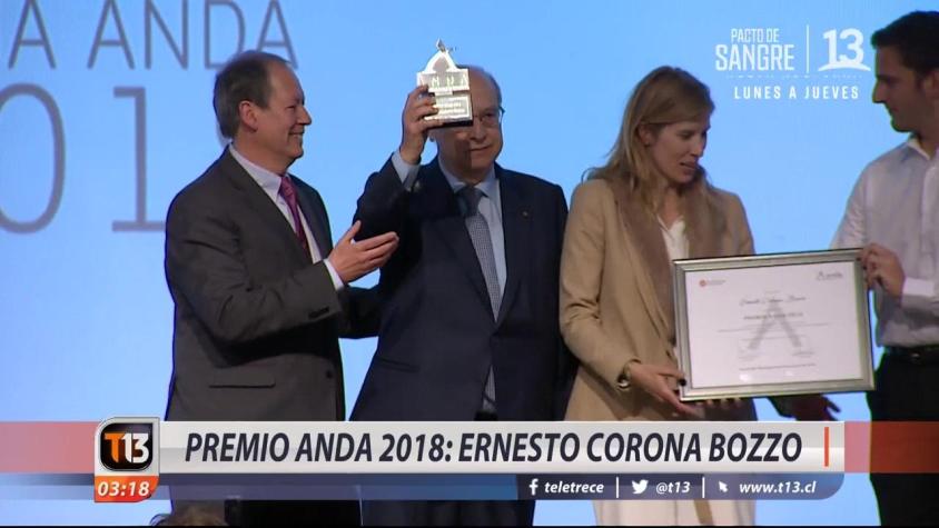 [VIDEO] Ernesto Corona Bozzo recibe el premio ANDA 2018