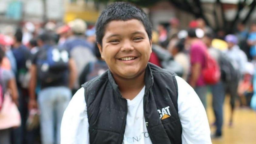 Caravana de migrantes: Mario Castellanos, el niño que viaja solo hacia Estados Unidos