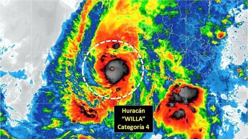 Huracán Willa alcanza categoría 4 y amenaza "de forma extremadamente peligrosa" la costa de México