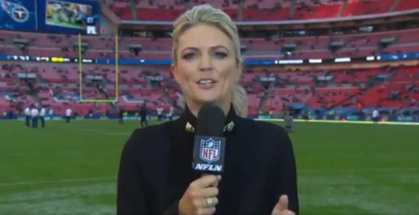 [VIDEO] Reportera de la NFL sufre el golpe "más duro" de su carrera en 20 años