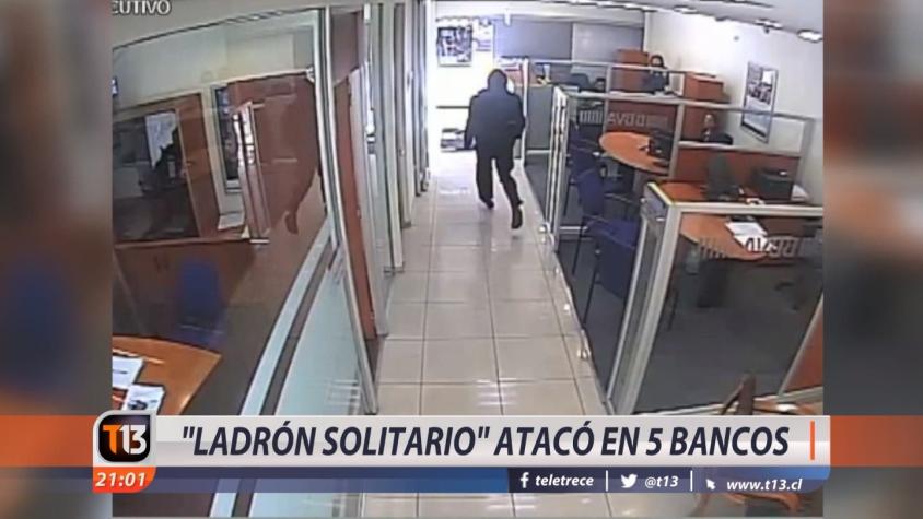 [VIDEO] "Ladrón solitario" atacó en 5 bancos