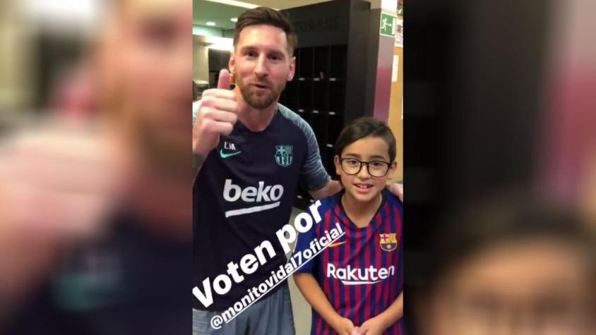 [VIDEO] Lionel Messi se sumó a la campaña de "Monito" Vidal en el Copihue de Oro