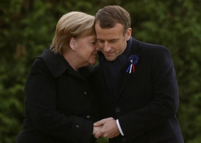 Merkel y Macron se encuentran en donde se puso fin a la Primera Guerra Mundial
