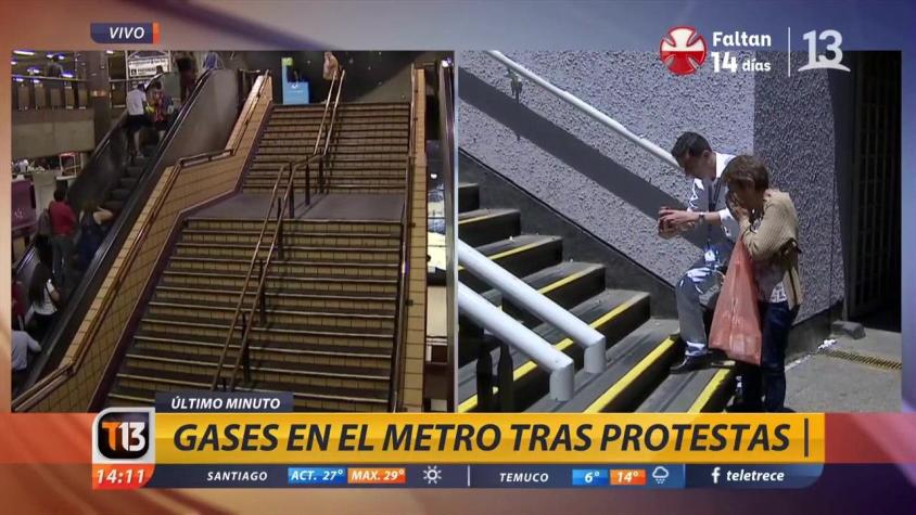 [VIDEO] Usuarios de Metro afectados por efecto de gases lacrimógenos