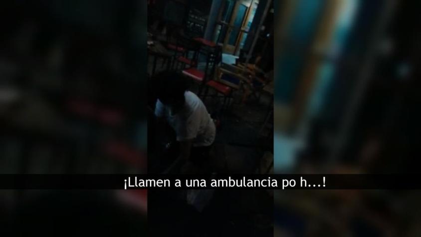[VIDEO] Noche de terror en pub de Talca
