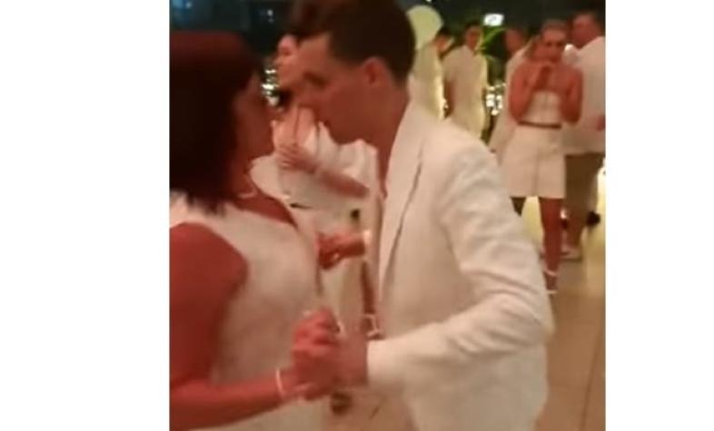[VIDEO[ Un invitado demasiado entusiasta: rompió el piso bailando