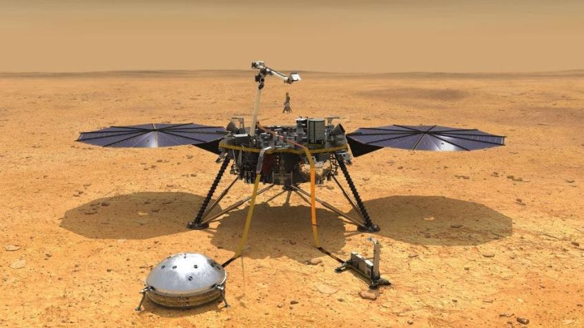 [FOTOS] InSight envía su "primera selfie" desde Marte: "Hay una hermosa tranquilidad aquí"