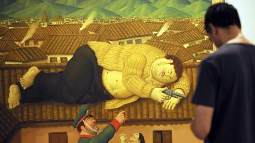 La historia detrás de los 2 cuadros que pintó Fernando Botero sobre la muerte de Pablo Escobar