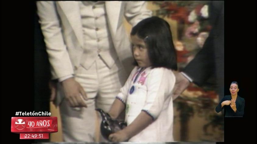 [VIDEO] El regreso de la niña que hace 40 años hizo la primera donación de la Teletón