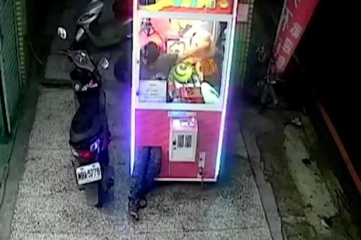 [VIDEO] Hombre se metió dentro de una máquina de peluches... y logró robárselos