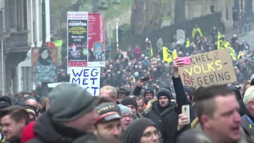 [VIDEO] Violentas protestas en Bélgica por Pacto Migratorio