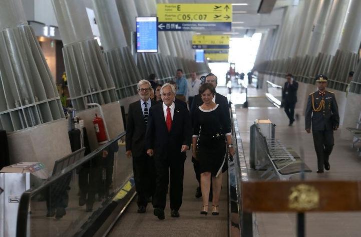[VIDEO] Piñera encabeza inauguración de primera parte de ampliación del aeropuerto de Santiago