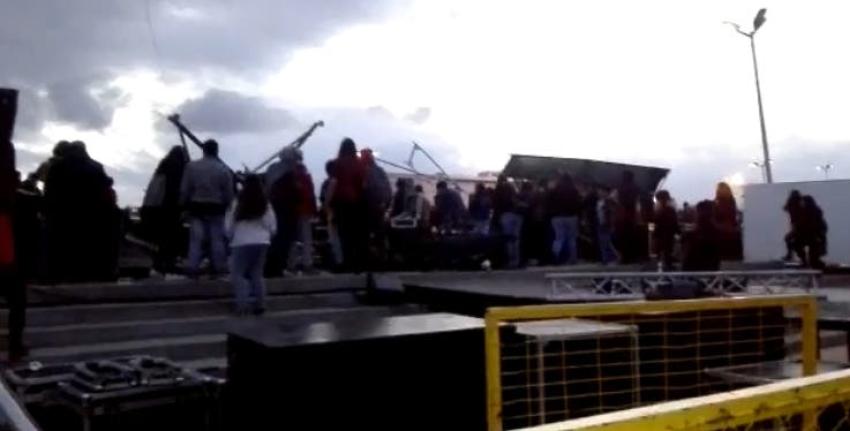 Desplome de escenario en Punta Arenas deja varios heridos