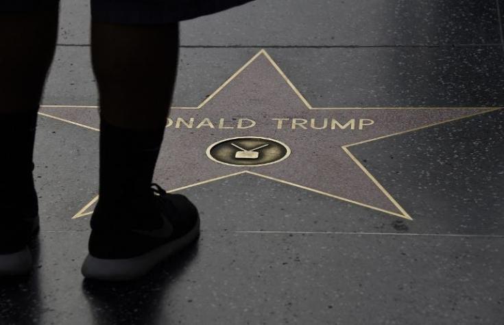 Hombre es detenido por pintar esvástica sobre la estrella de Trump en Hollywood