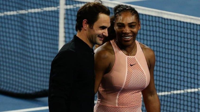 Roger Federer y Serena Williams se miden por primera vez en la misma cancha y el resultado fue...