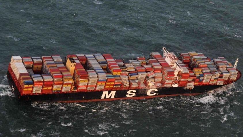 El barco que perdió en alta mar 270 contenedores cuyo contenido acabó en las costas de Holanda